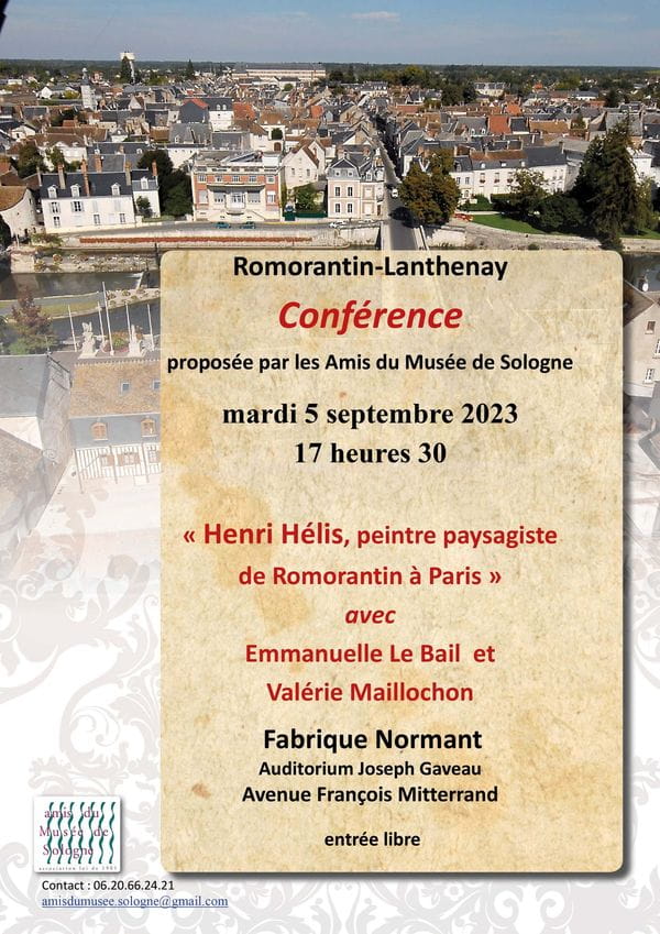 Conférence 'Henri Hélis, peintre paysagiste de Romorantin à Paris' par Emmanuelle Le Bail et Valérie Maillochon
