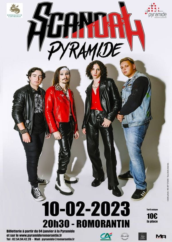 Concert hard-rock 'Scandal' à la Pyramide de Romorantin-Lanthenay