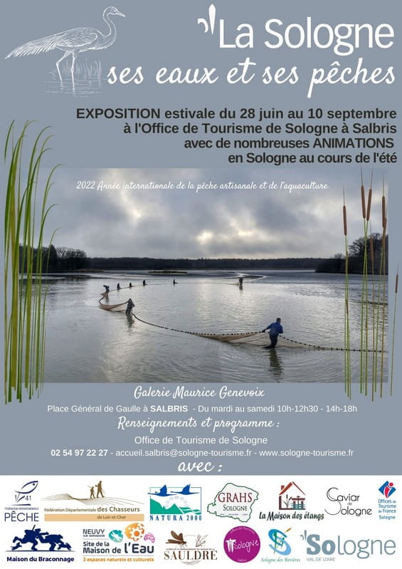 Exposition 'La Sologne ses eaux et des pêches' à l'Office de Tourisme de Sologne à Salbris